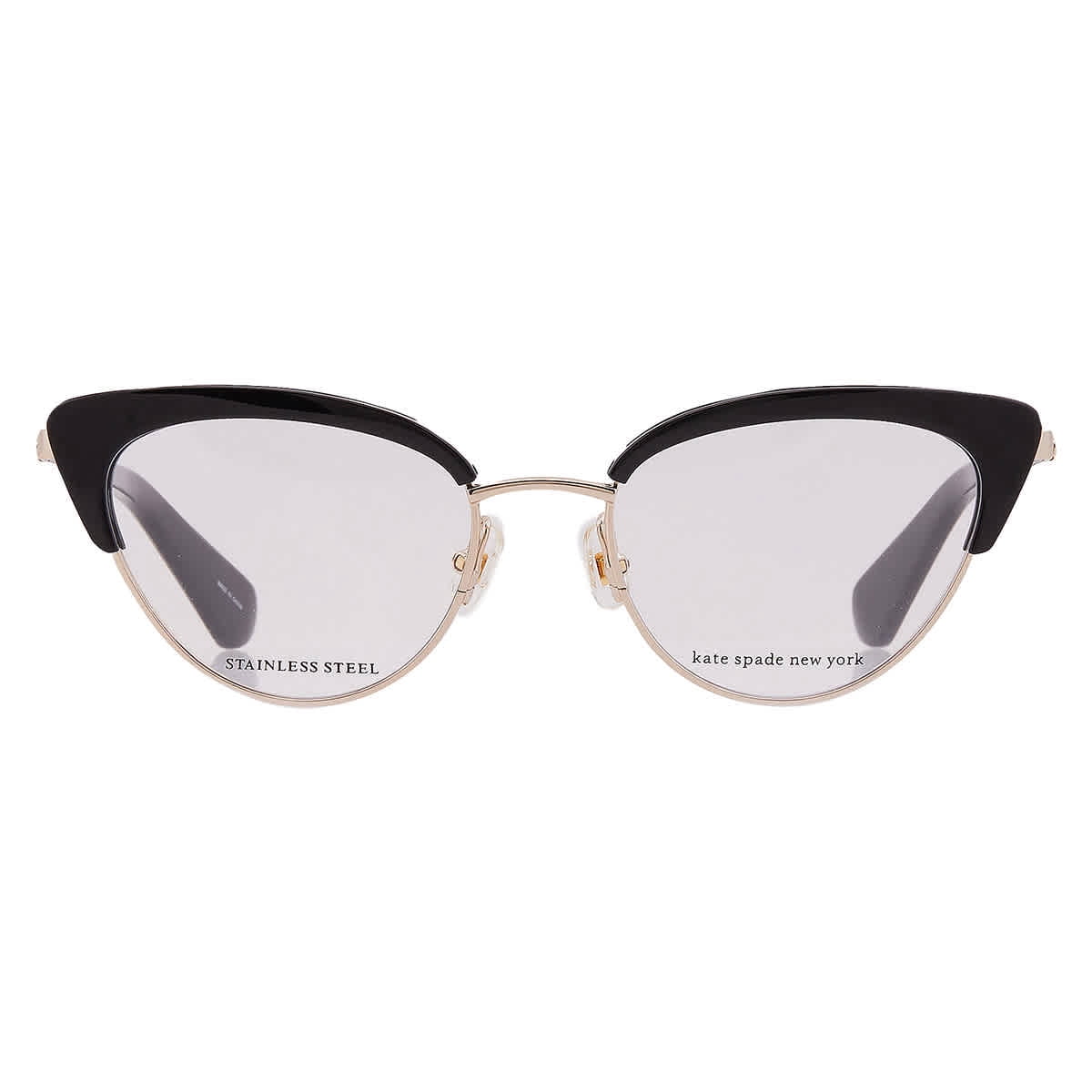Kate Spade Plastic Womens Cat-Eye Eyeglasses Black 50mm Adult