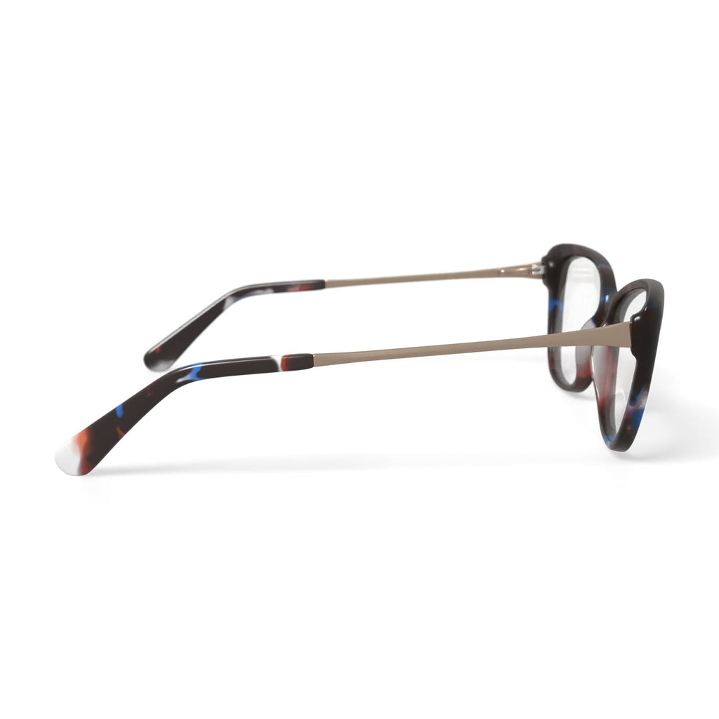 Women's NLO5016 Prescription Eyeglasses with Case, Blue Tortoise
