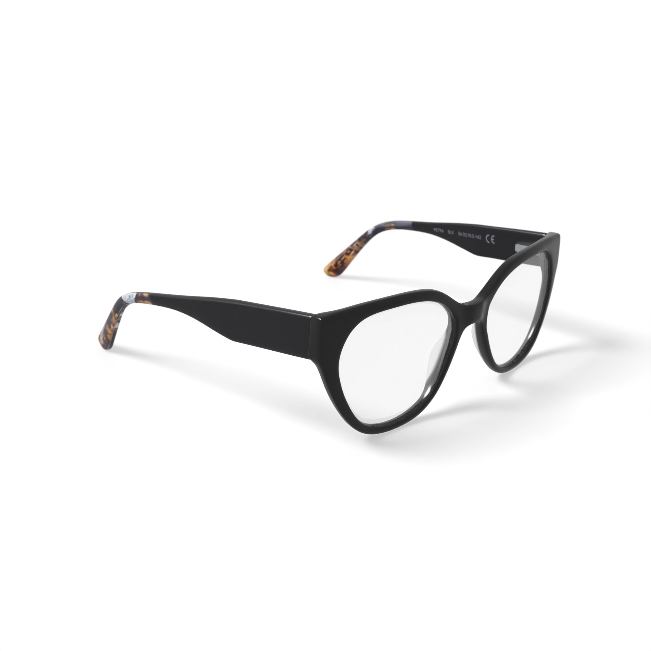 Women's Petra Cat Eye Prescription Eyeglasses with Case, Black