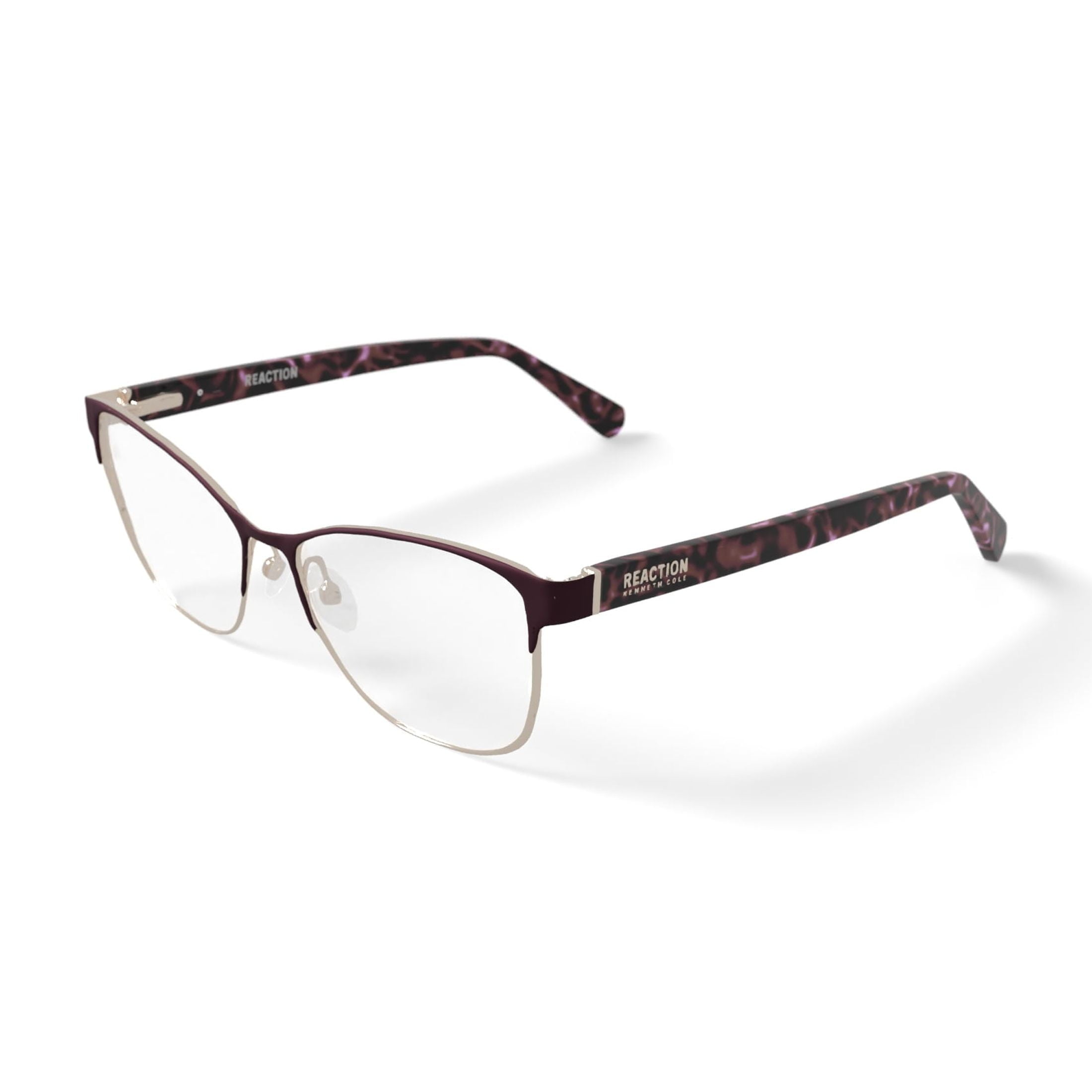 Kenneth Cole Women's KC0959-1 Browline Prescription Eyeglasses with Case, Burgundy
