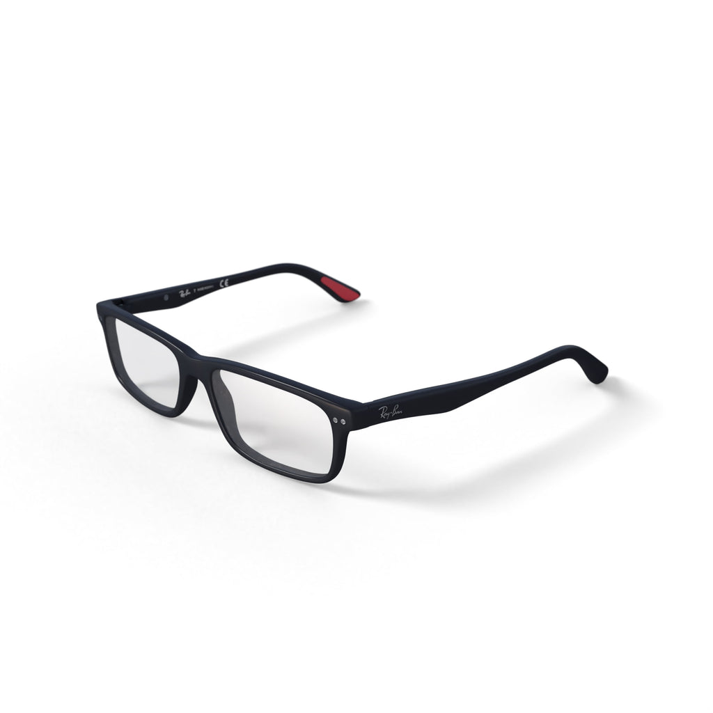  Unisex Size 54 Rectangular RB5277 Optics Prescription Eyeglasses with Case, Sand Black