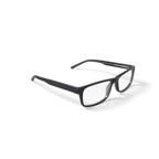 Men's W151 Rectangular Prescription Eyeglasses with Case, Black