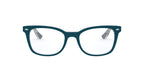  Women's Size 53 Phantos Butterfly RB5285 Optics Prescription Eyeglasses with Case, Turquoise On Transparent/Demo Lens