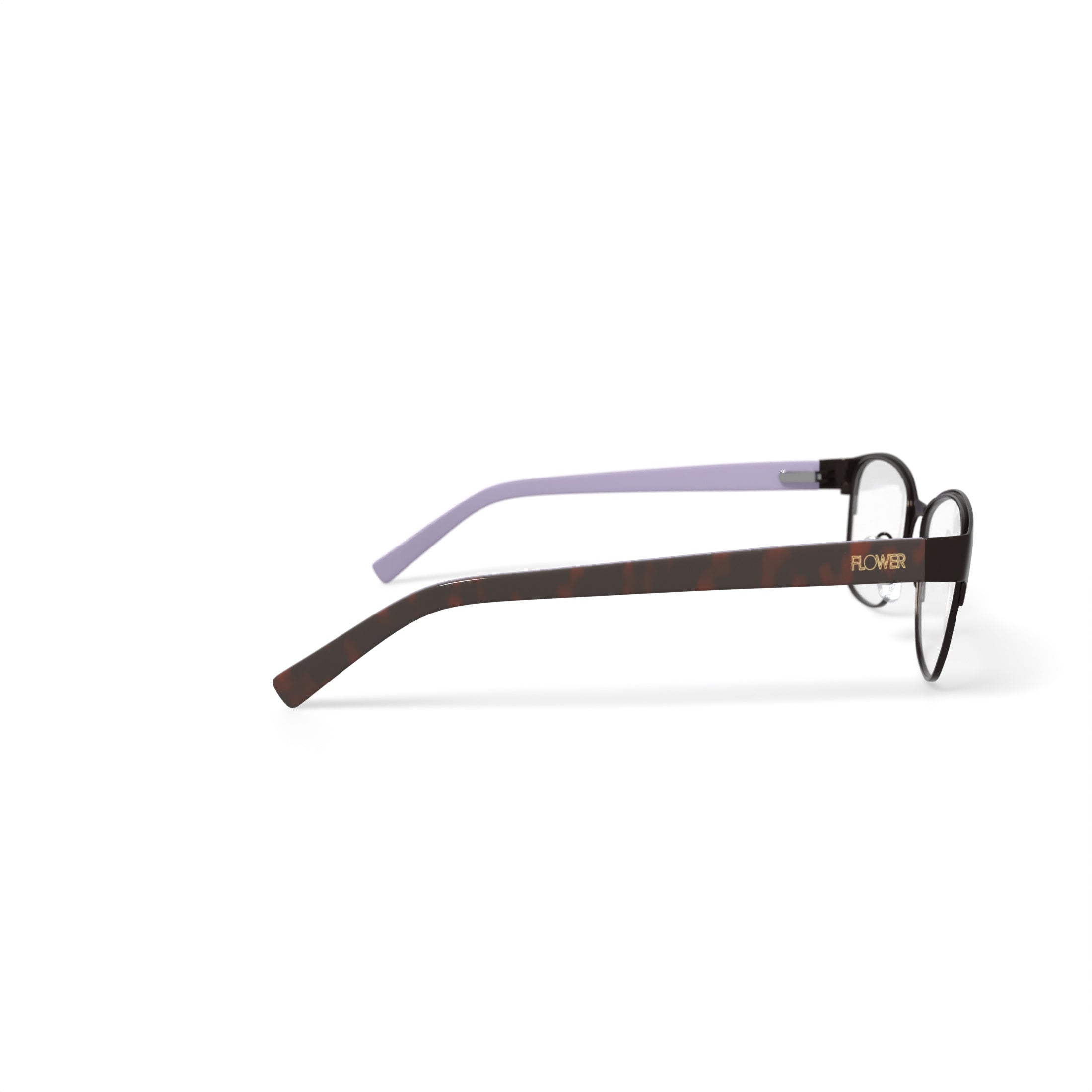 Flower Women's FLR6013 Prescription Eyeglasses with Case, Brown