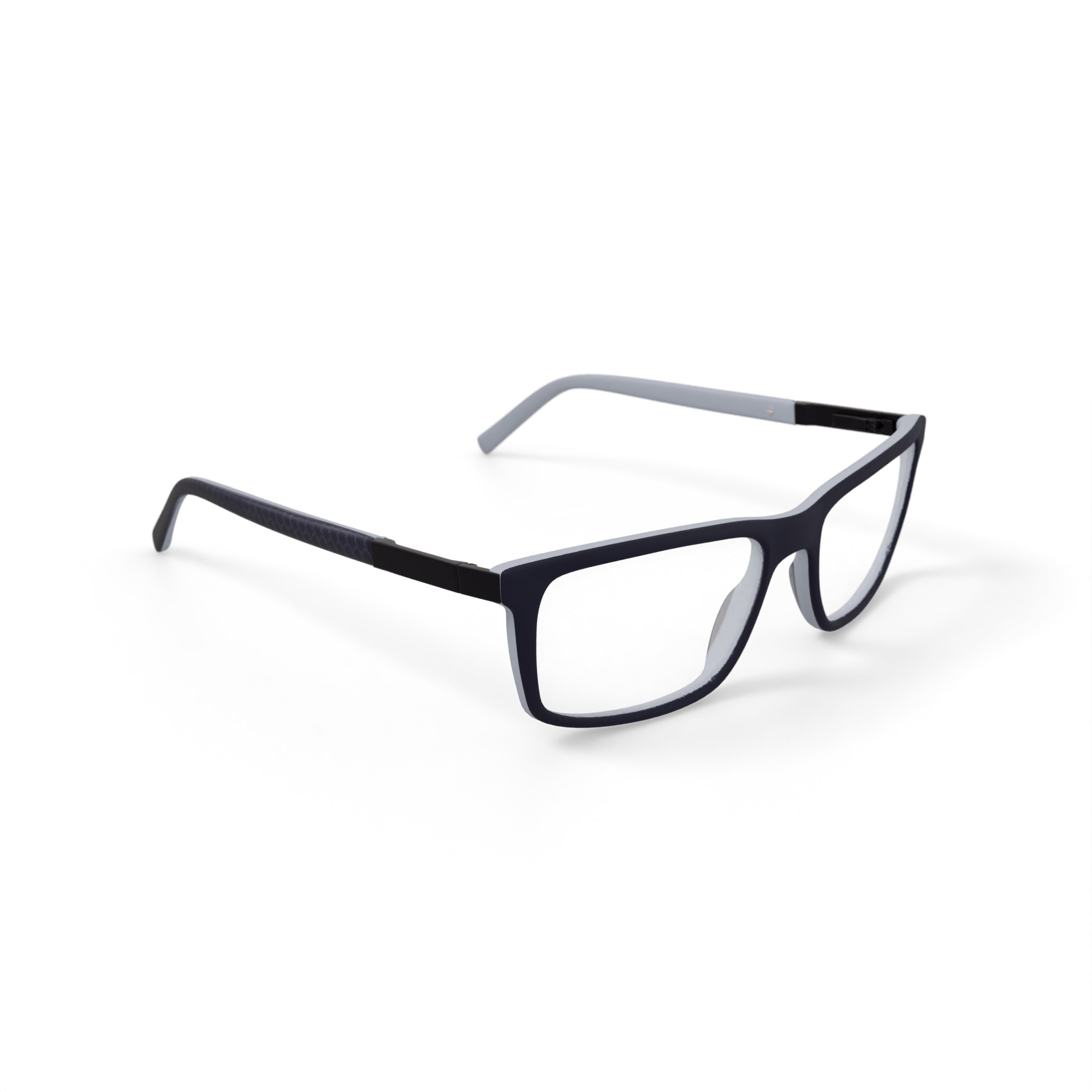 Mens HV704F Rectangular Prescription Eyeglasses with Case, Navy