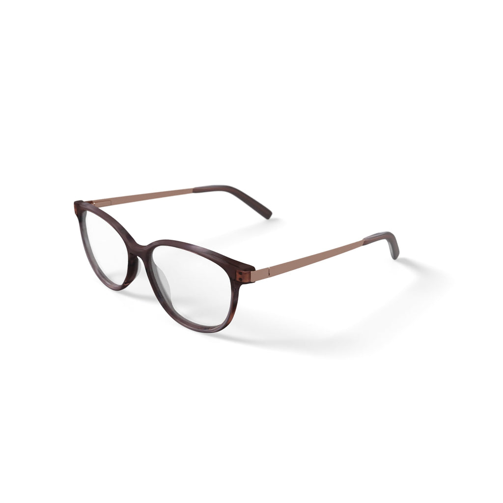 Women's BE222 Calla Round Prescription Eyeglasses with Case, Brown