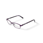 Women's HC21 Browline Prescription Eyeglasses with Case, Matte Dark Purple