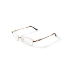 Womens S3209 Oval Prescription Eyeglasses with Case, Brown