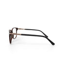 Women's WOP67 Square Prescription Eyeglasses with Case, Brown