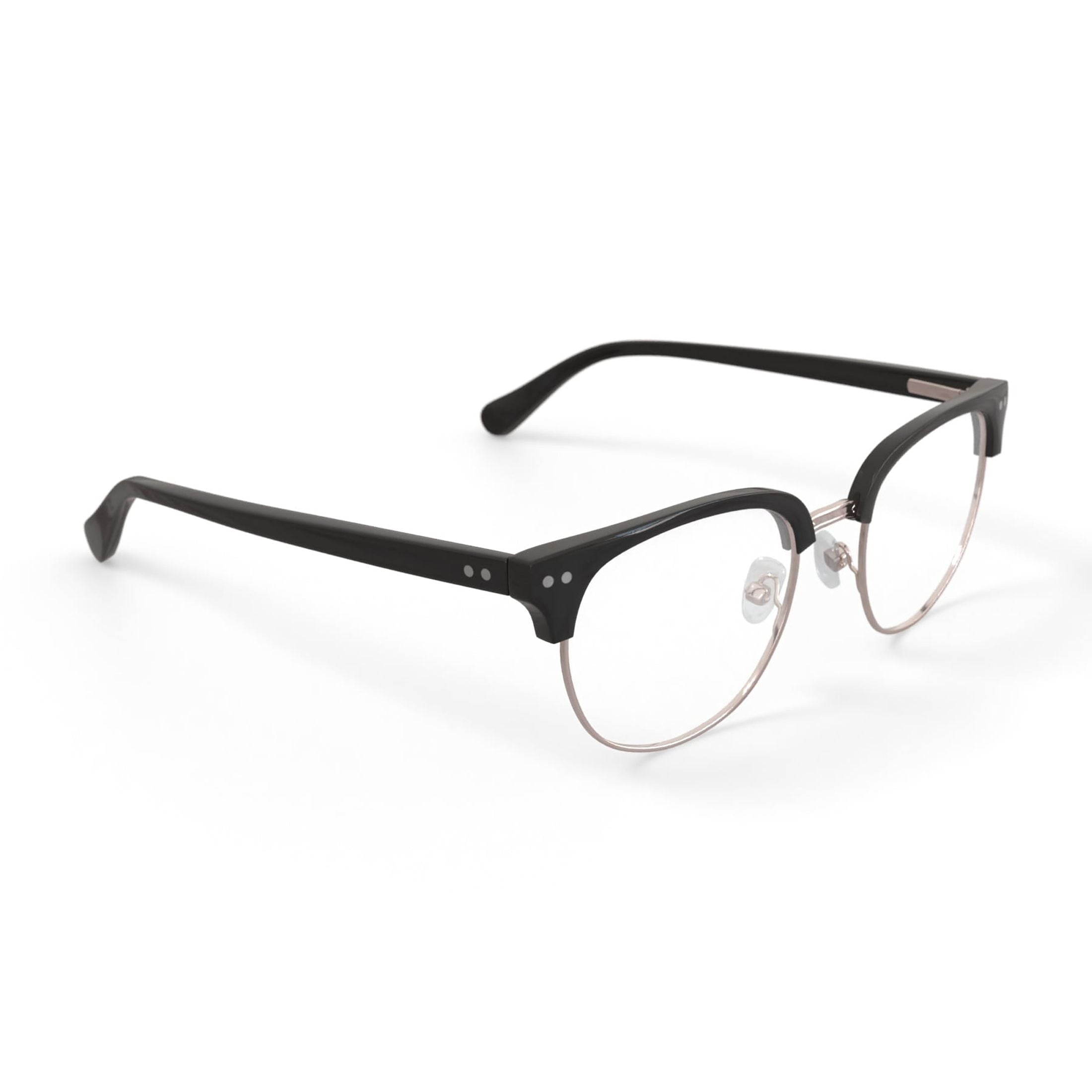 True Religion Men's T008 Browline Prescription Eyeglasses with Case, Black