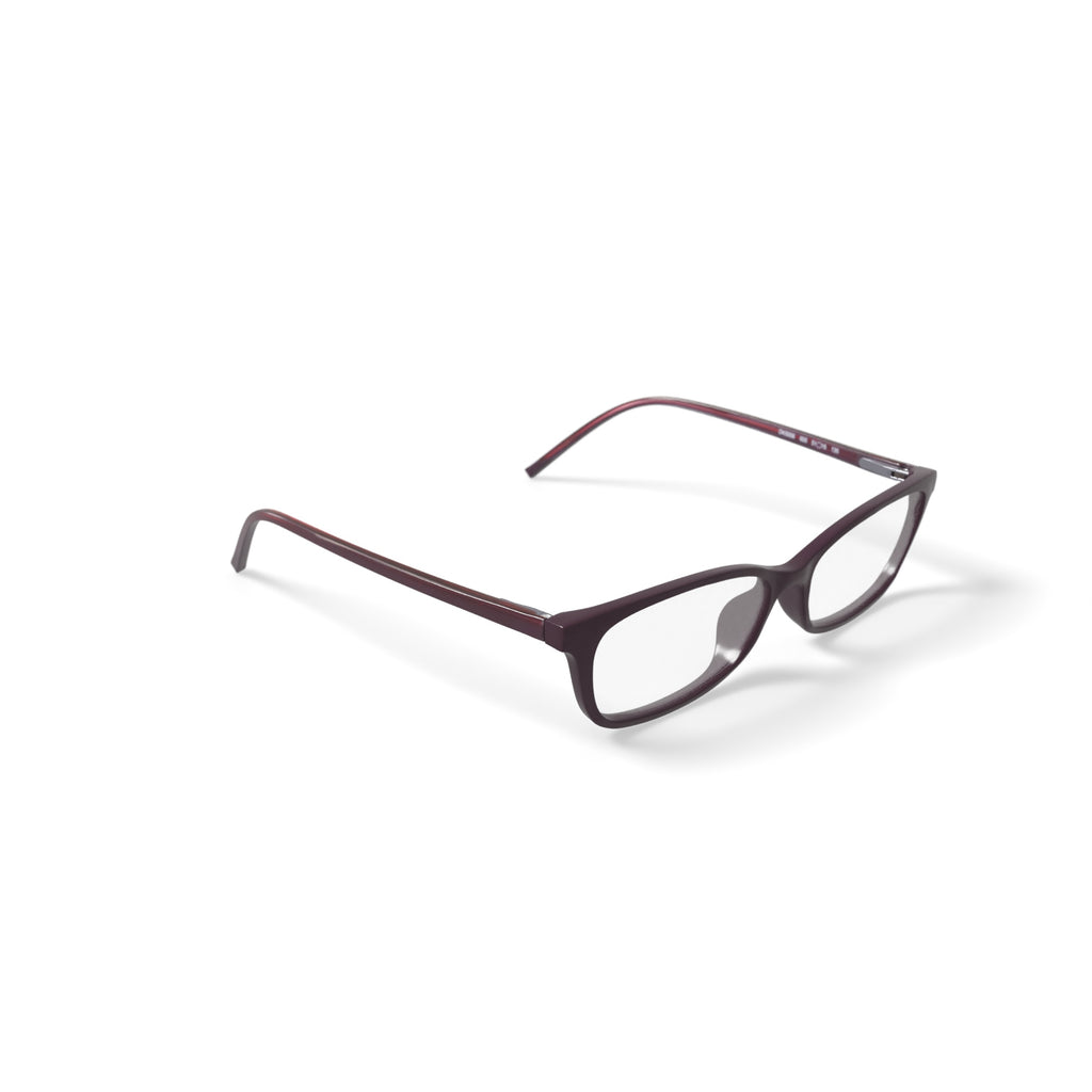 Women's DK5006 Prescription Eyeglasses with Case, Burgundy