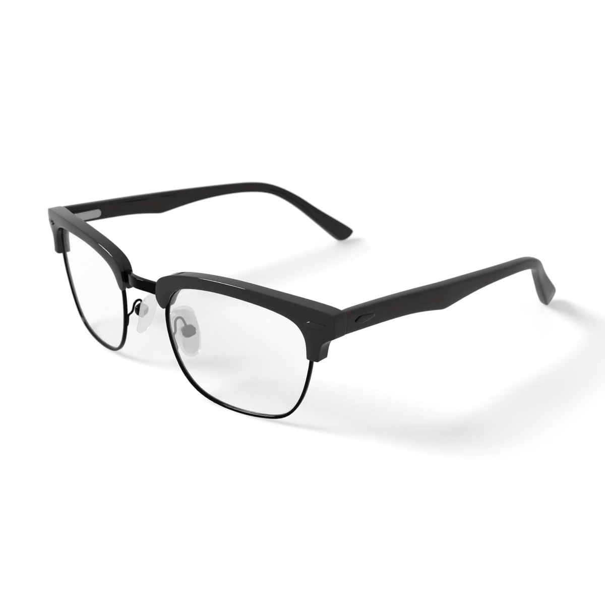 Men's HV712 Browline Prescription Eyeglasses with Case, Brown Tortoise