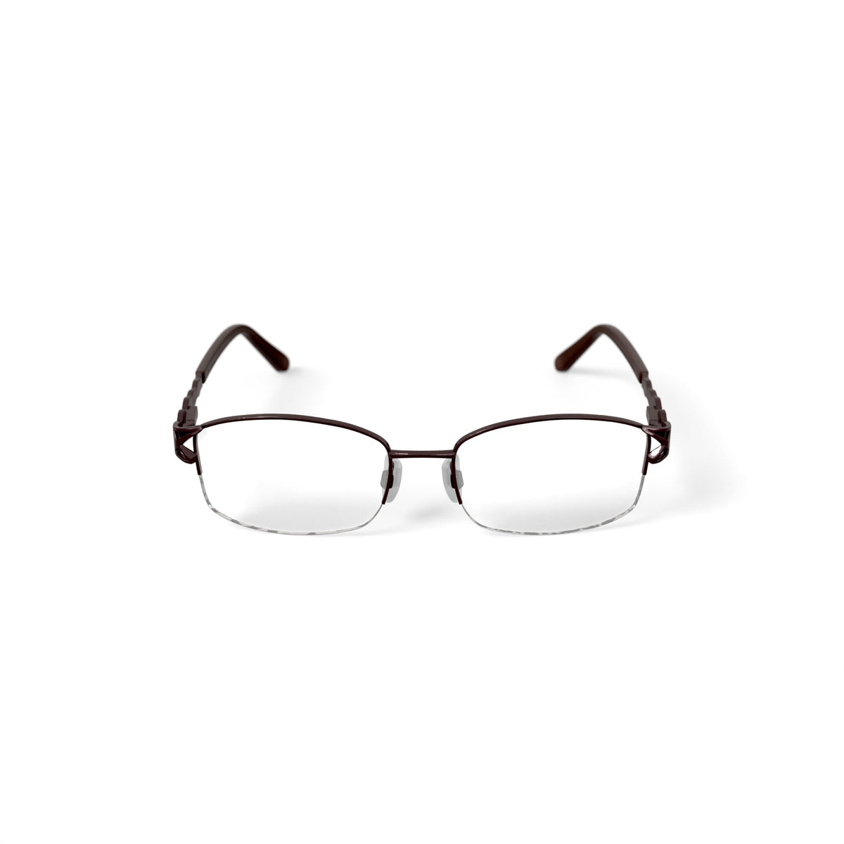 Women's BR60 Square Prescription Eyeglasses with Case, Beige