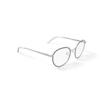 Men's BE140 Palm Round Prescription Eyeglasses with Case, Black Silver