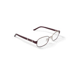 Women's M251 Rectangular Prescription Eyeglasses with Case, Burgundy