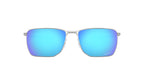 Oakley Men's Size 58 Rectangular Ejector Sunglasses, Satin Chrome/Prizm Sapphire