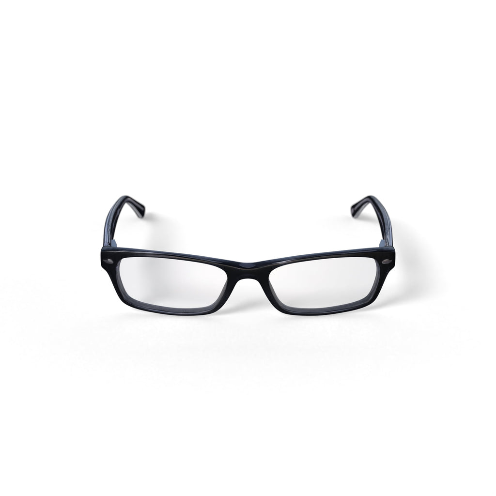 Women's Size 52 Square RB5206 Optics Prescription Eyeglasses with Case, Black On Transparent