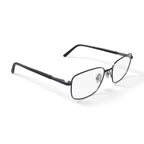 Men's Corporal Square Prescription Eyeglasses with Case, Gunmetal