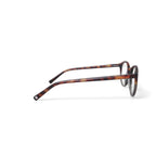 Men's HV724 Round Prescription Eyeglasses with Case, Green Tortoise