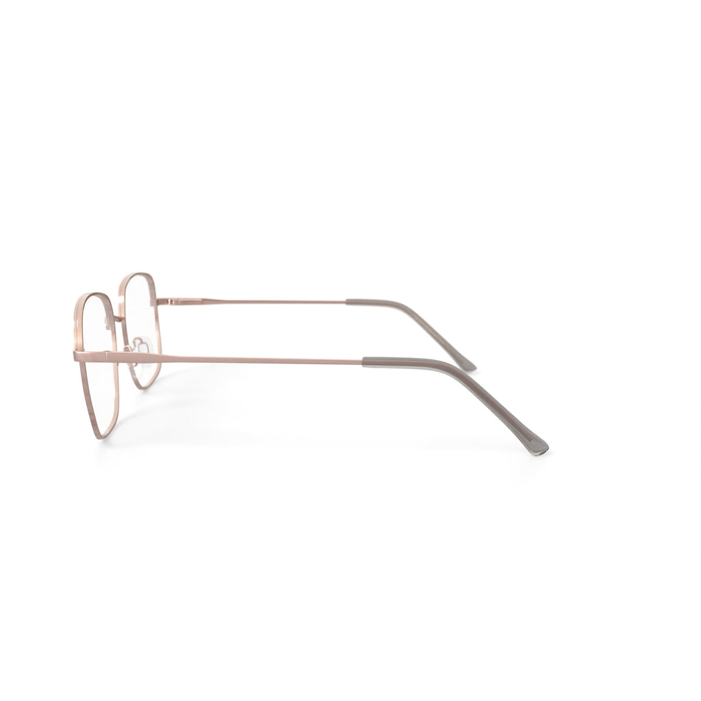 Women's MV027 Jillian Square Prescription Eyeglasses with Case, Gold