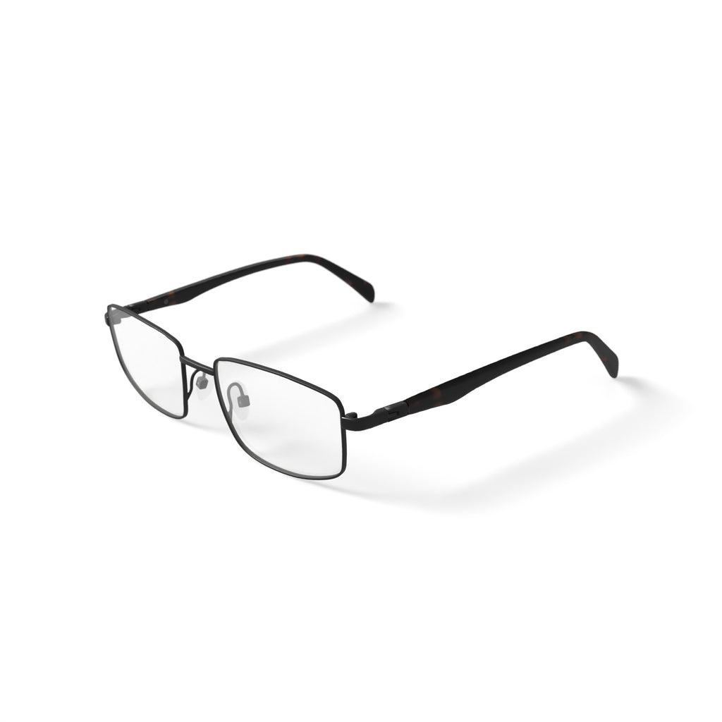Men's Patriot Square Prescription Eyeglasses with Case, Gunmetal