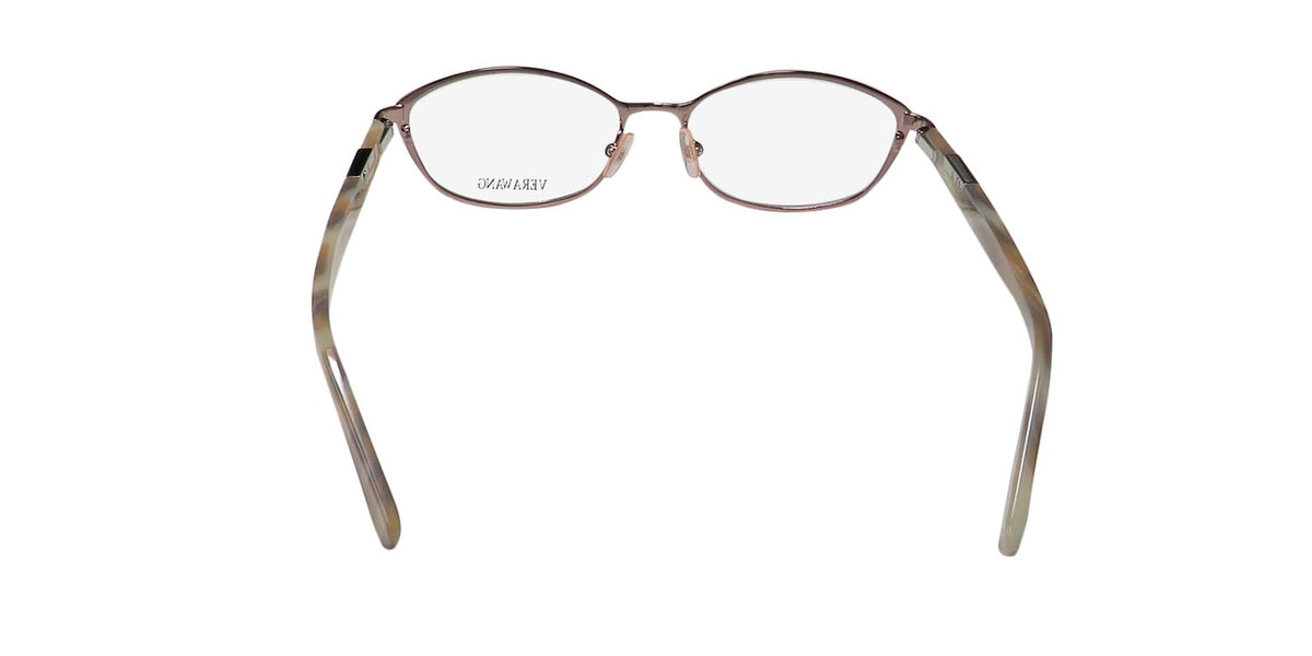 NEW VERA WANG V358 WOMENS/LADIES CAT EYE FULL-RIM ROSE GOLD FRAME DEMO LENSES 50-15-130 SPRING HINGES EYEGLASSES/EYE GLASSES