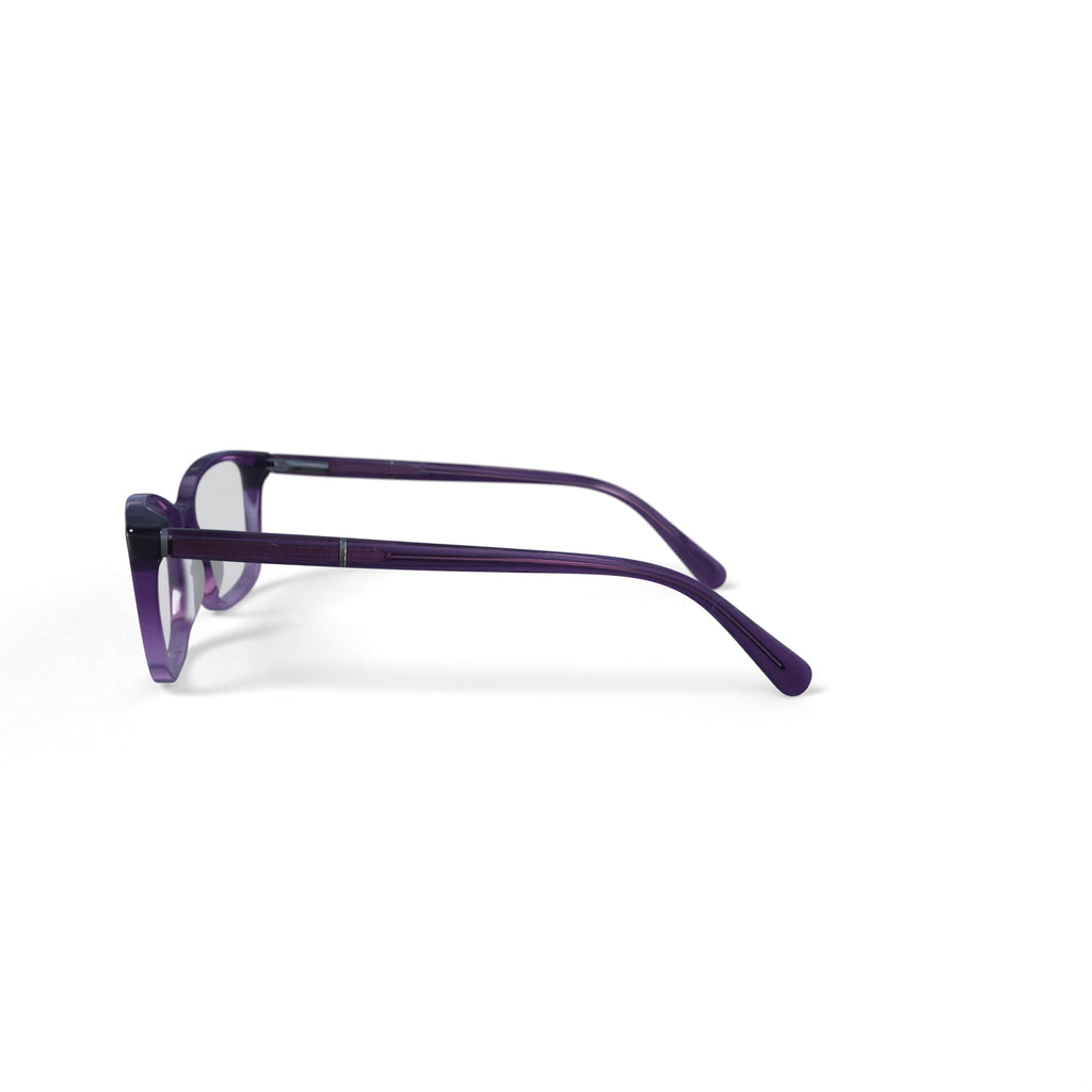 Women's Kollie Square Prescription Eyeglasses with Case, Purple