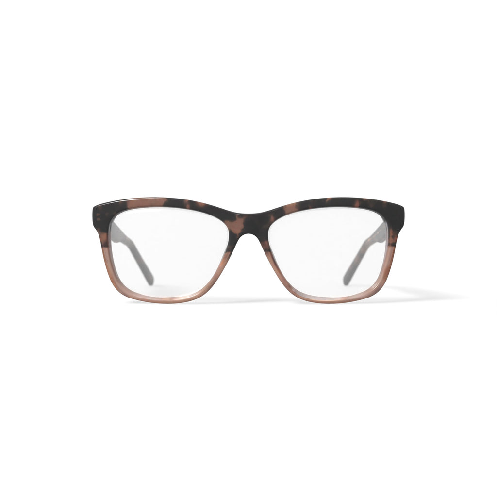 Flower Women's Square Eyeglasses, FLR6010, Lucy, Brown, 52-15-140, with Case