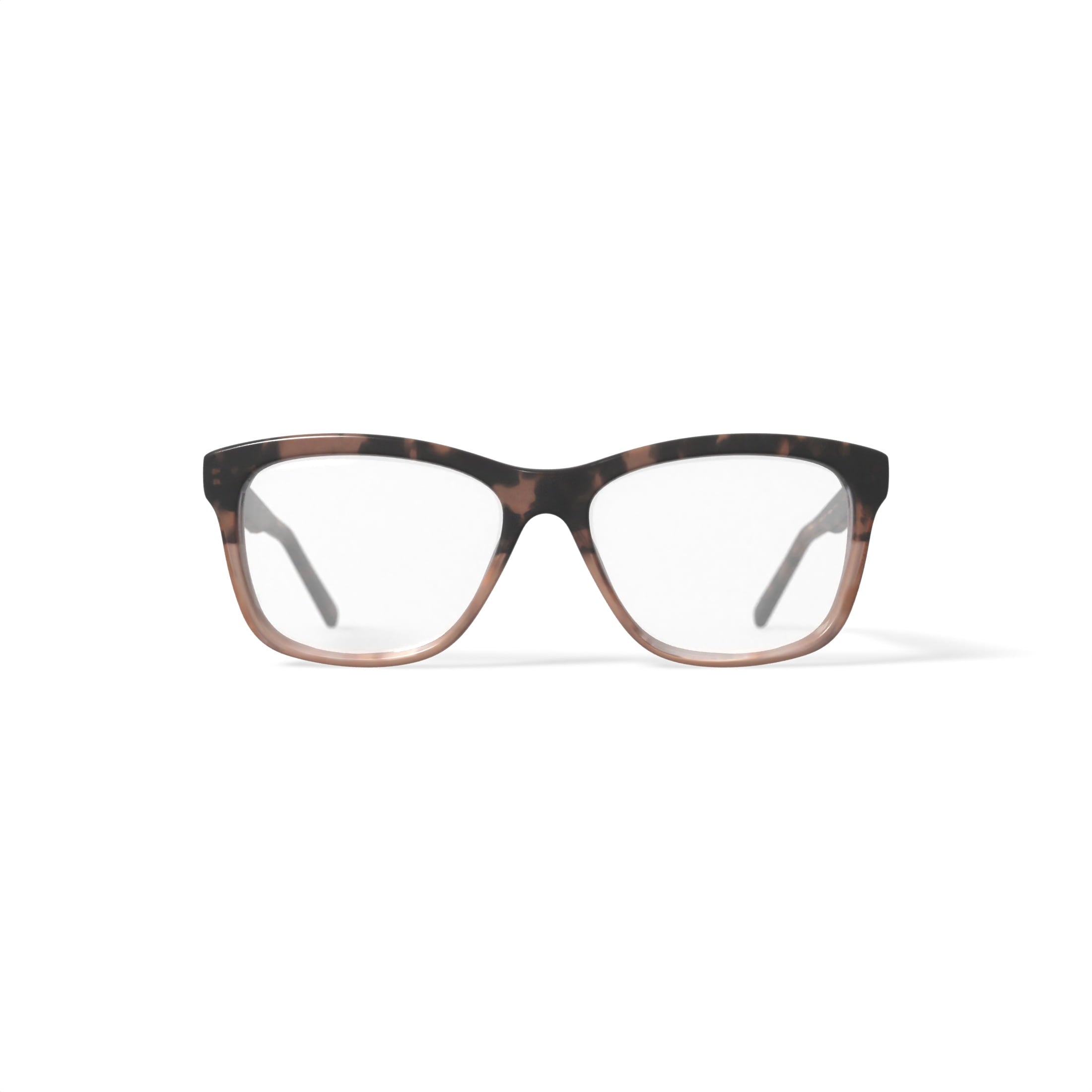 Flower Women's Square Eyeglasses, FLR6010, Lucy, Brown, 52-15-140, with Case