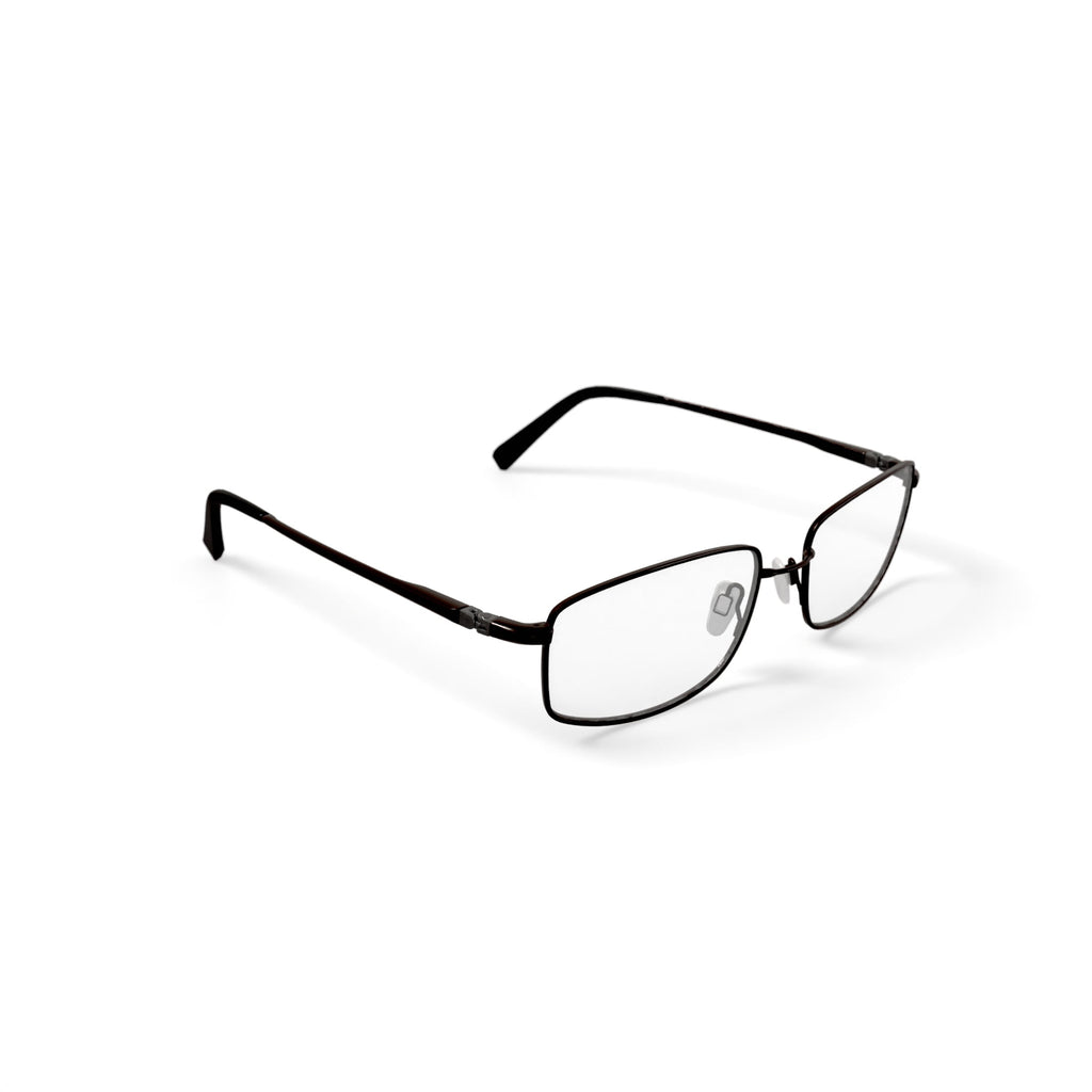 EasyTwist TurboFlex Men's ET875 Rectangular Prescription Eyeglasses with Case, Gray