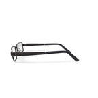 Men's Major Rectangular Prescription Eyeglasses with Case, Dark Gunmetal
