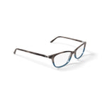 Women's WOP64 Square Prescription Eyeglasses with Case, Brown Turquoise