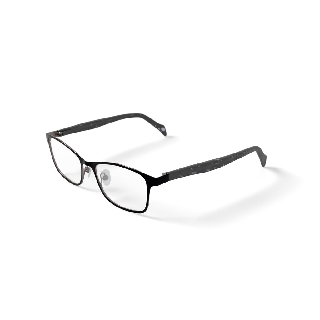 Women's Emma Rectangular Prescription Eyeglasses with Case, Black