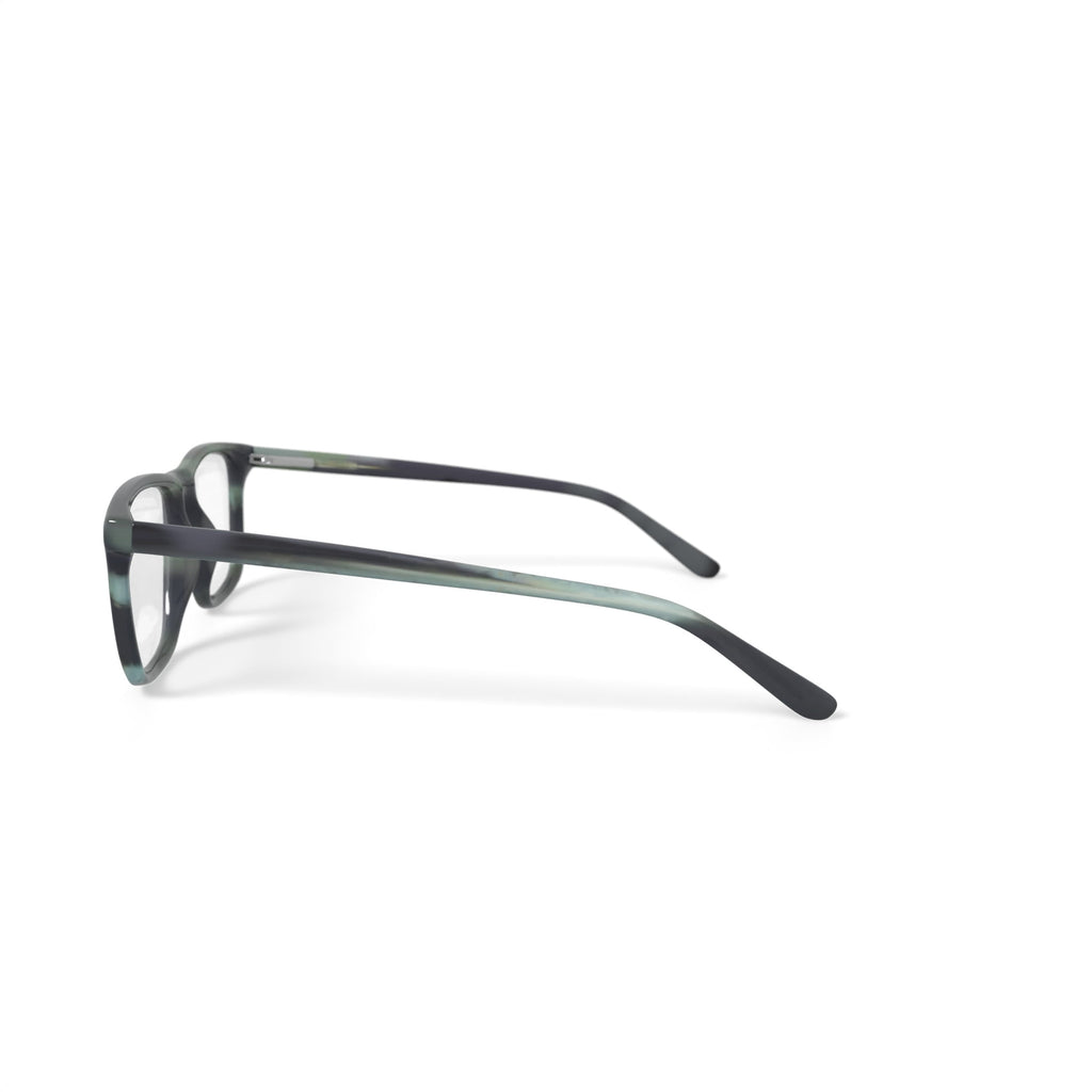 Men's MC005 Nate Square Prescription Eyeglasses with Case, Green Tortoise