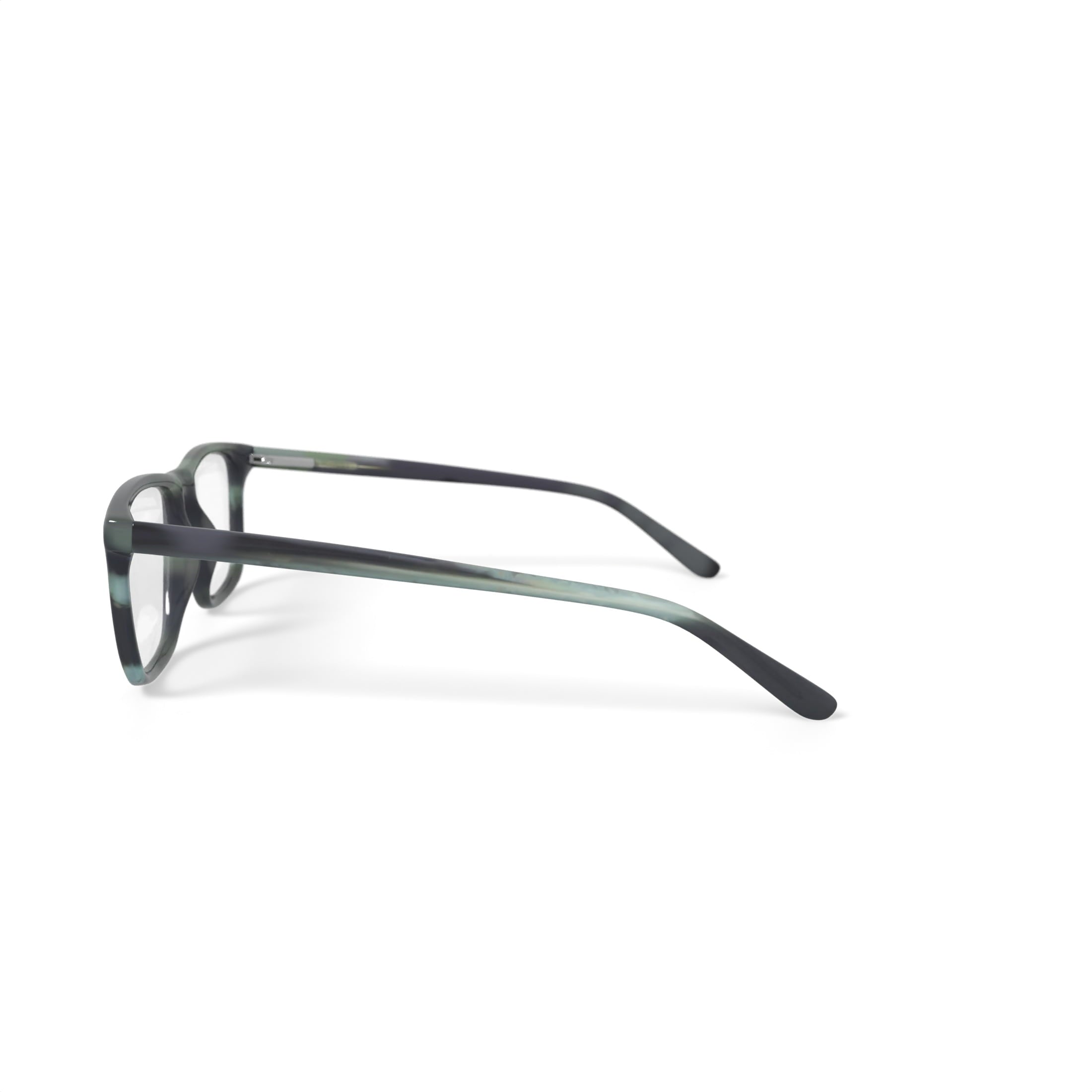 Men's MC005 Nate Square Prescription Eyeglasses with Case, Green Tortoise