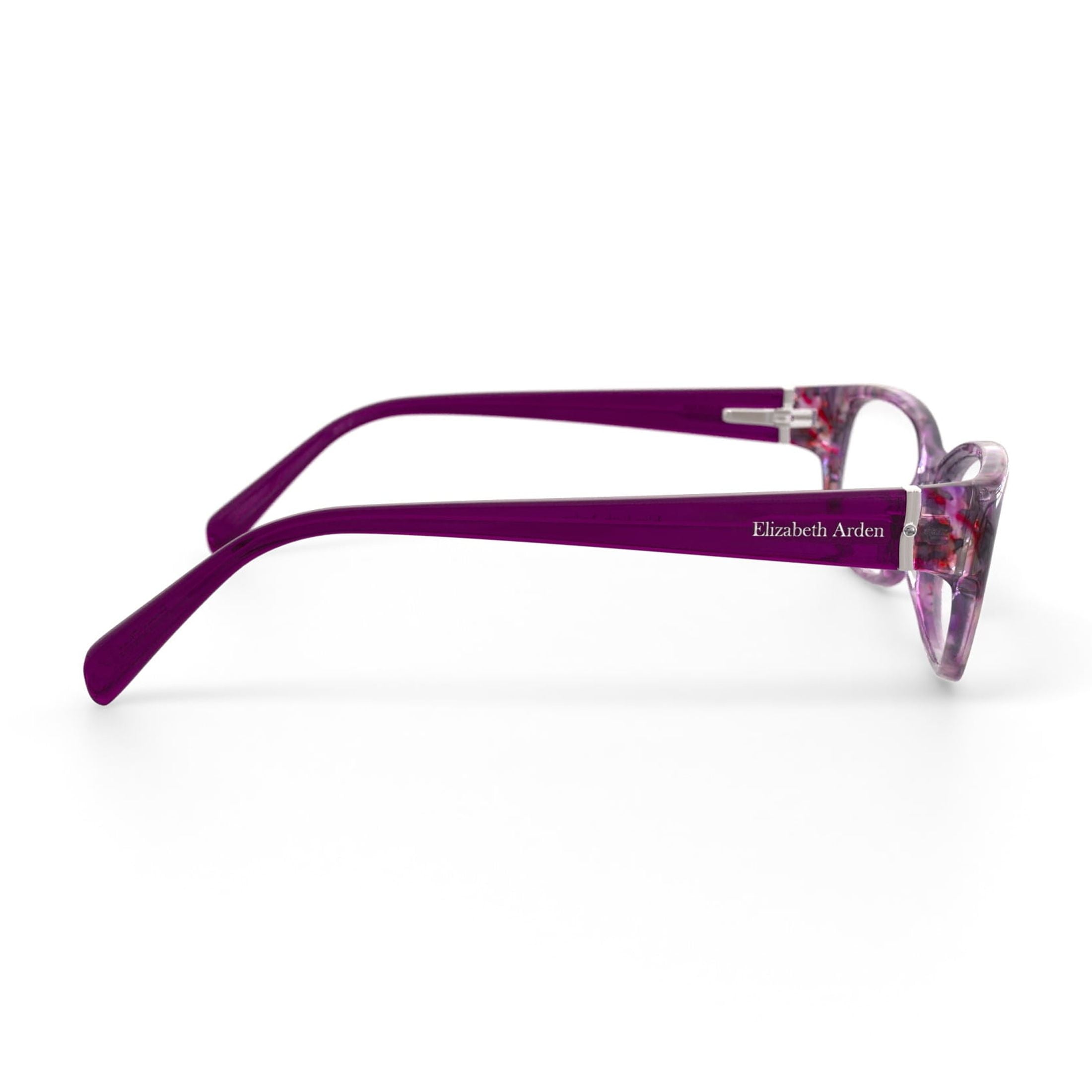Elizabeth Arden Women's EA6060 Rectangular Prescription Eyeglasses with Case, Purple