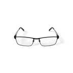 Men's HV707 Browline Prescription Eyeglasses with Case, Black