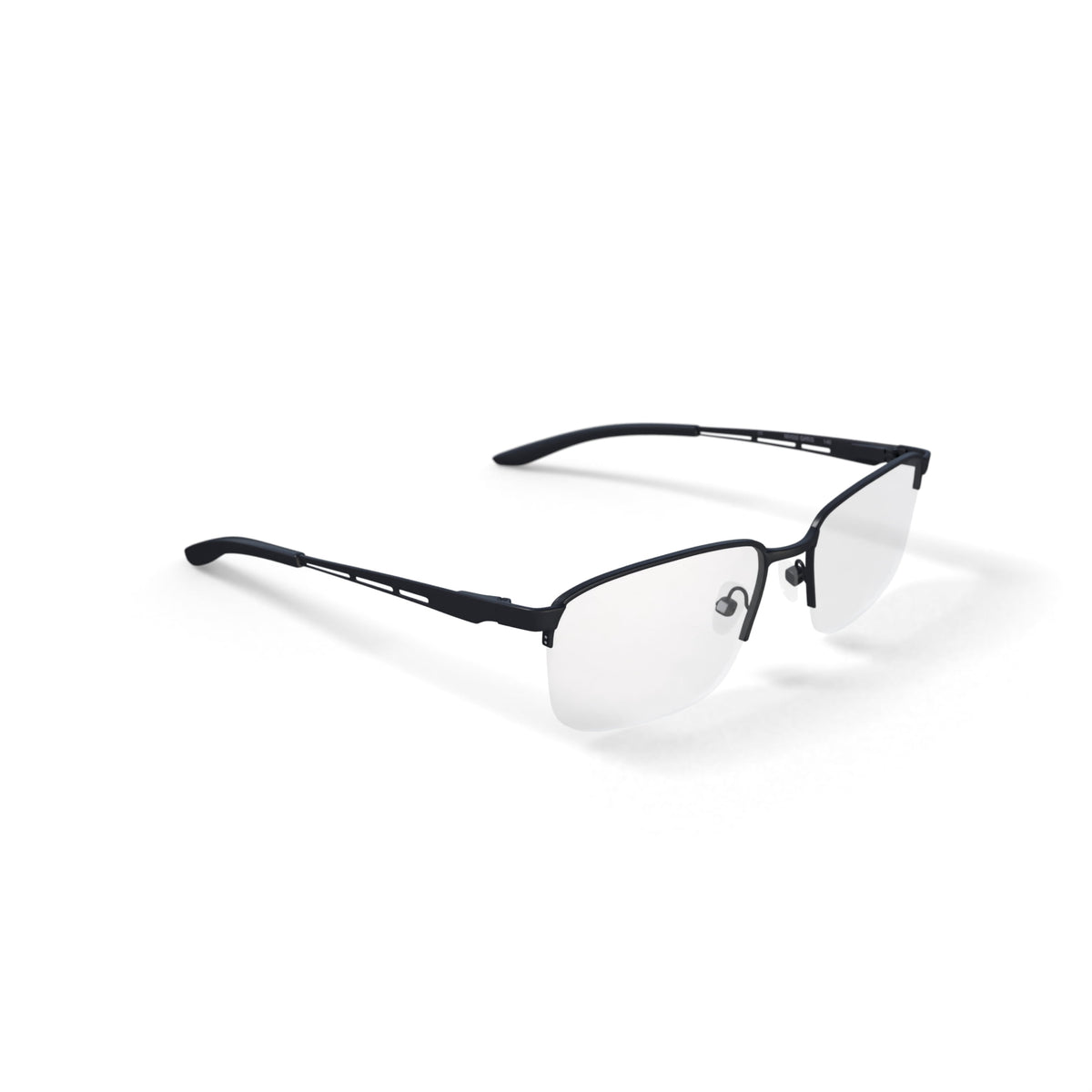 Men's Greg Rectangular Prescription Eyeglasses with Case, Gunmetal