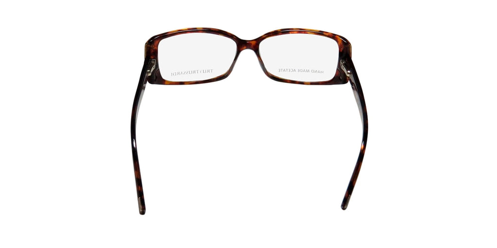 NEW TRUSSARDI 12704 WOMENS/LADIES DESIGNER FULL-RIM HAVANA / GOLD ADULT SIZE CLASSY MUST HAVE FRAME DEMO LENSES 54-14-135 EYEGLASSES/GLASSES
