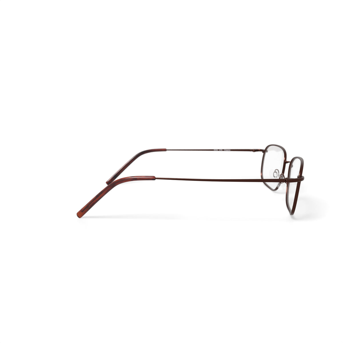 Mens T1510 Square Prescription Eyeglasses with Case, Bronze-Tone