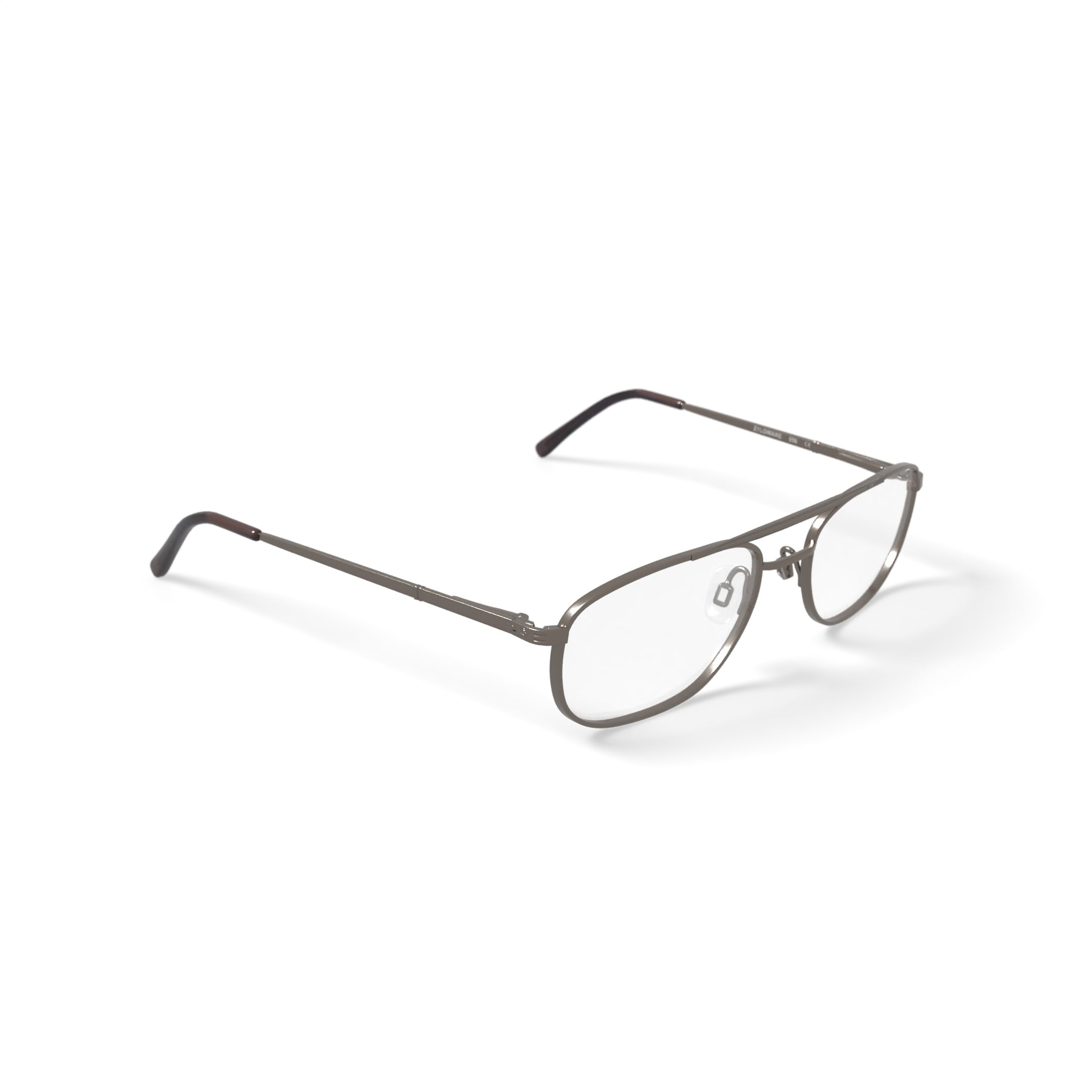 Men's ST169 Rectangular Prescription Eyeglasses with Case, Gunmetal