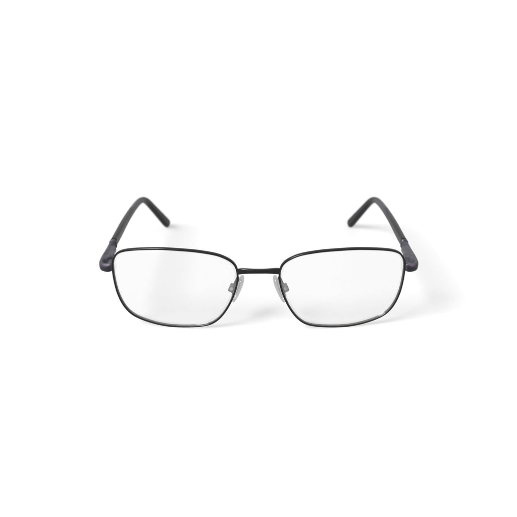 Men's Corporal Square Prescription Eyeglasses with Case, Gunmetal