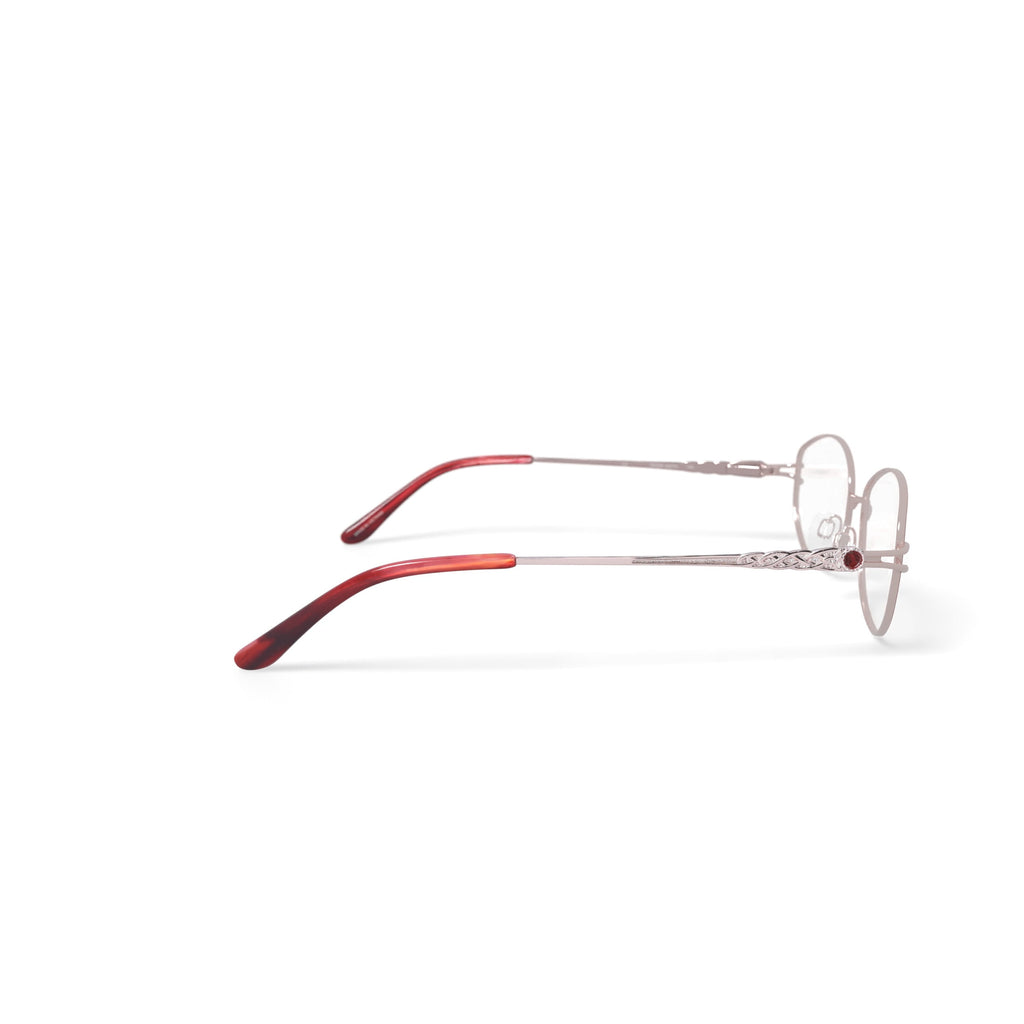 Women's MV028 Edith Oval Prescription Eyeglasses with Case, Red