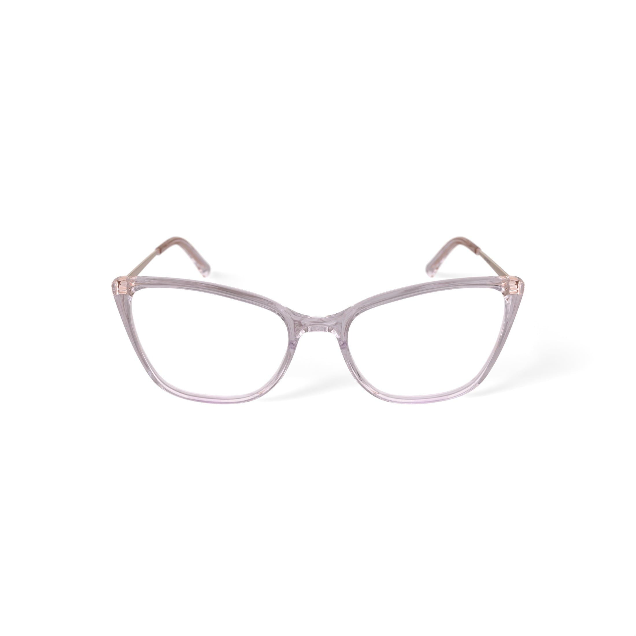 Women's MV007 Whitney Cat Eye Prescription Eyeglasses with Case, Crystal Brown