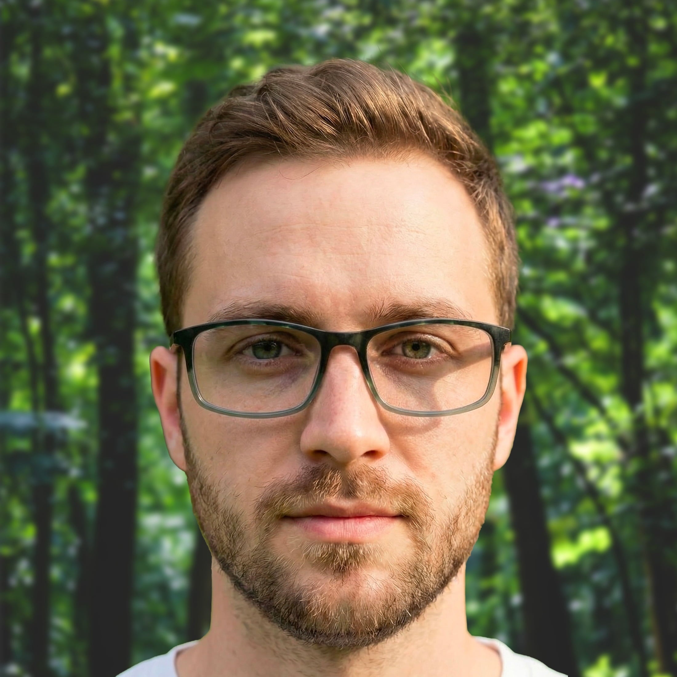 Men's Arwen Rectangular Prescription Eyeglasses with Case, Green Tortoise Gradient