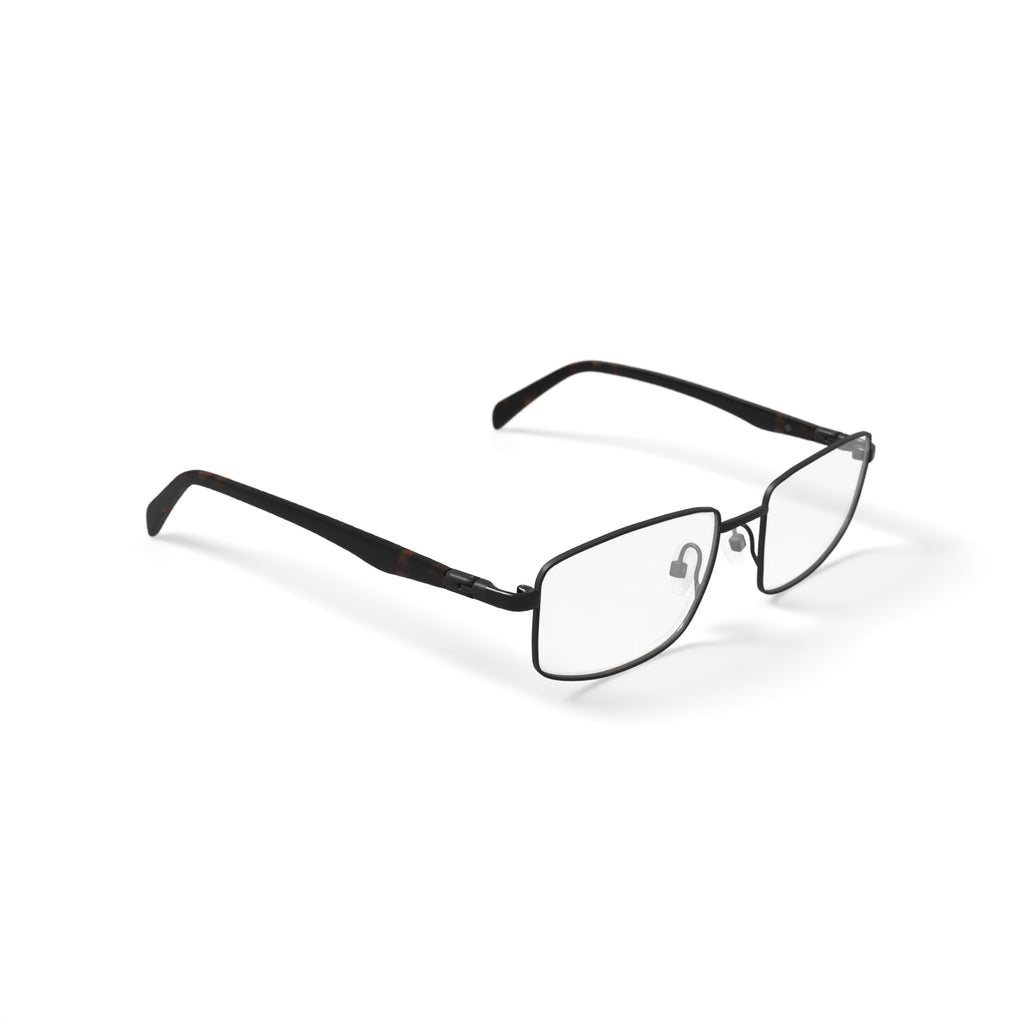 Men's Patriot Square Prescription Eyeglasses with Case, Gunmetal