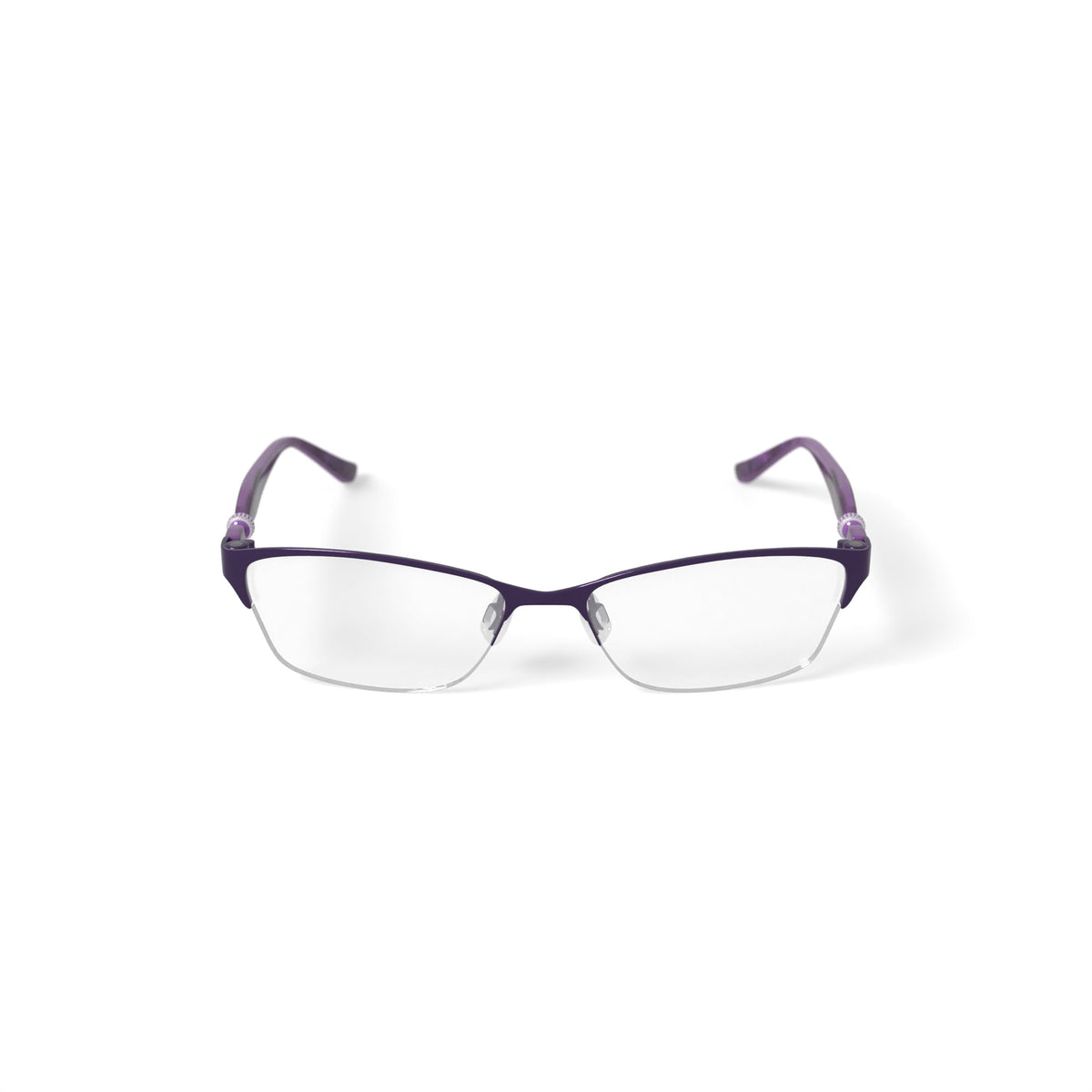 Women's EC973 Square Prescription Eyeglasses with Case, Purple