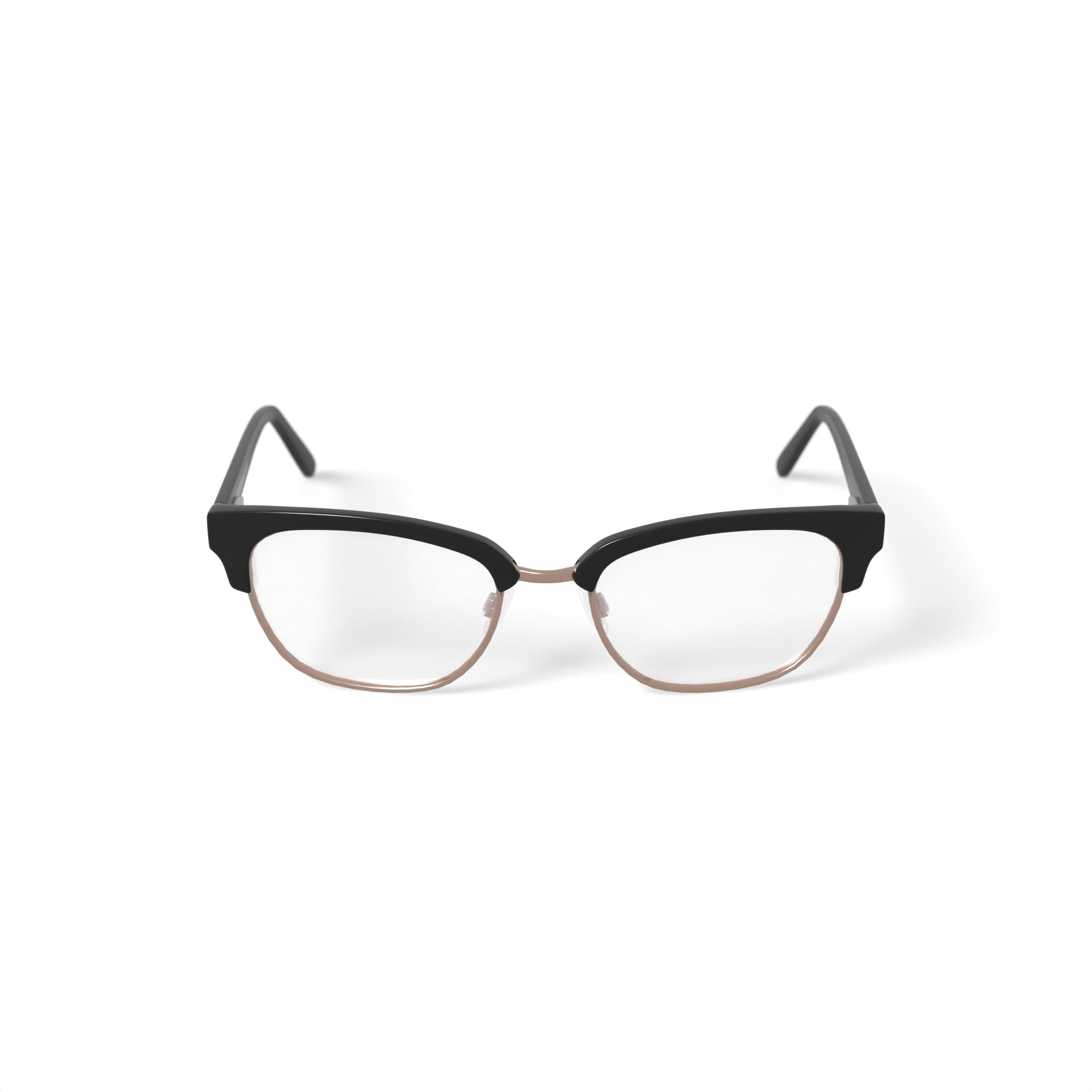 Women's Alyssa Browline Prescription Eyeglasses with Case, Black