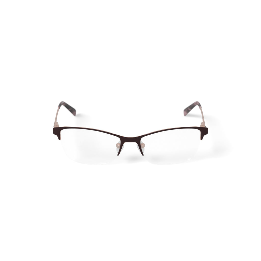 Kenneth Cole Women's KC0843-1 Browline Prescription Eyeglasses with Case, Pink