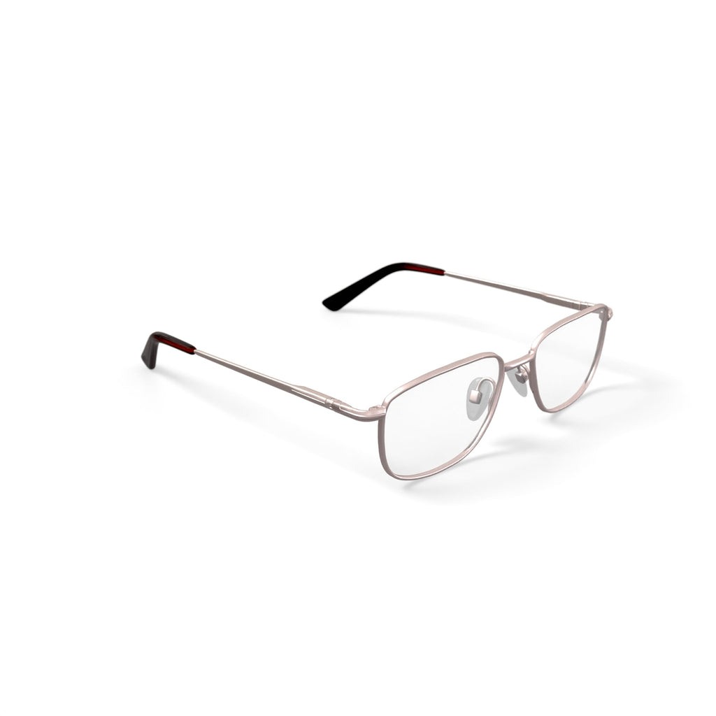 Men's Colonel Square Prescription Eyeglasses with Case, Gold